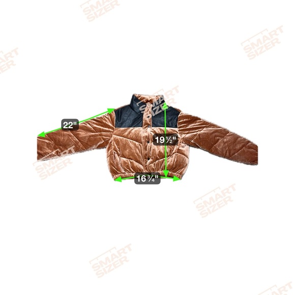 Celebrity Pink rust Brown and Black Puffer Jacket - Picture 9 of 9